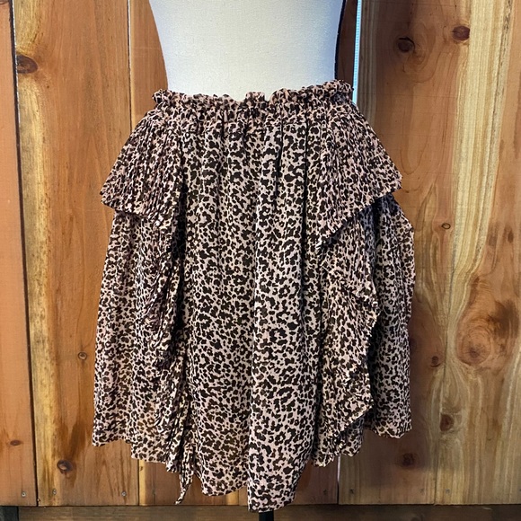 Topshop idol leopard print ruffle mini skirt - Picture 4 of 7